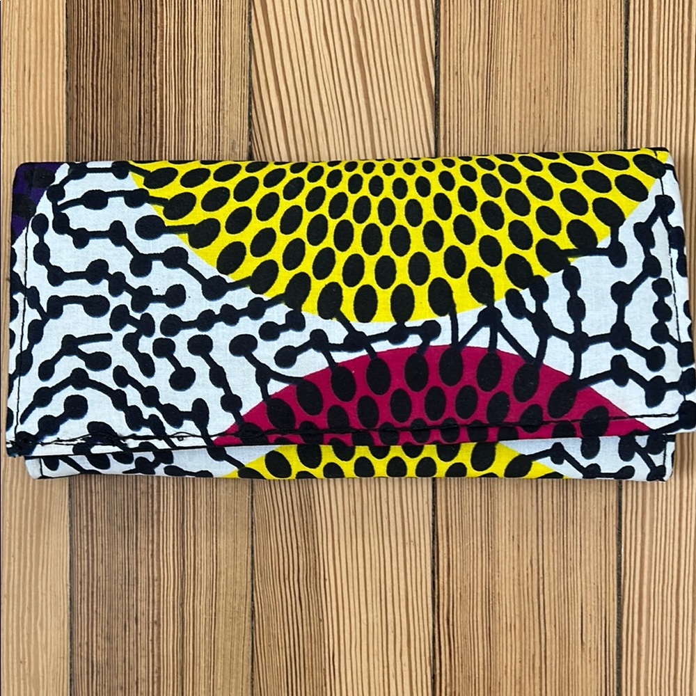 Colorful fabric African Clutch Jewelry Case Bag Handbag New